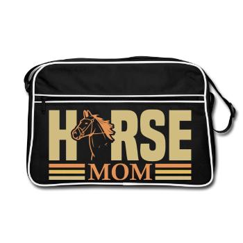 Maman cheval vintage de l’Ouest - Sac Retro - noir/blanc - Devant