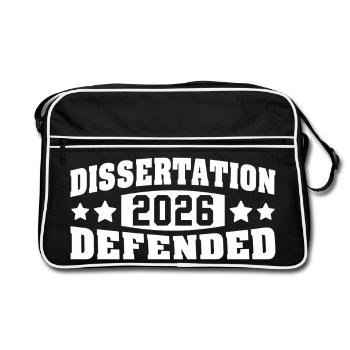 Thèse soutenue Doctorat EdD 2026 - Sac Retro - noir/blanc - Devant