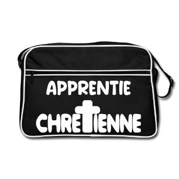 cadeau chrétienne catholique dieu - Sac Retro - noir/blanc - Devant