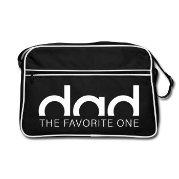 papa – le préféré. - Sac Retro - noir/blanc - Devant