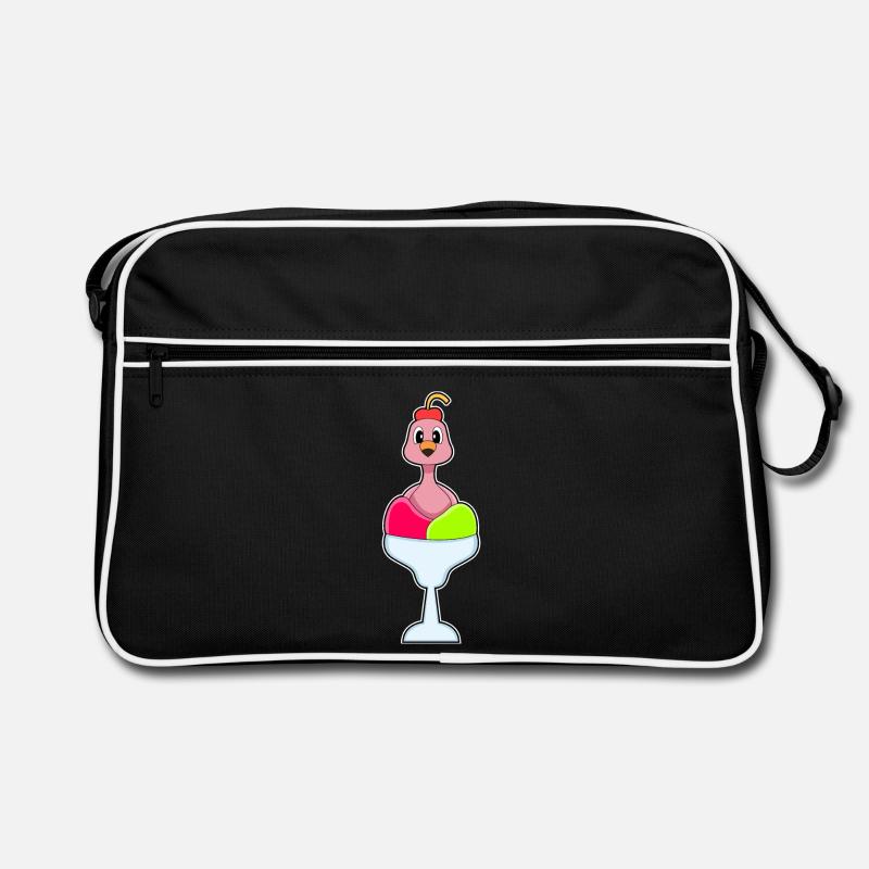 Flamingo Eisbecher Retro Tasche