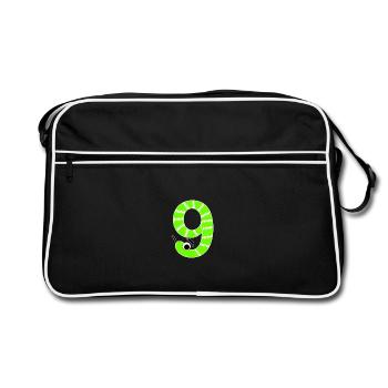 Number 9 Snake Kids - Retro Bag - black/white - Front
