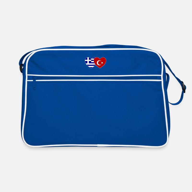 Greece Turkey Flag Heart Retro Bag