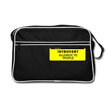 Lustig - Retro Tasche - Schwarz/Weiß - Vorne