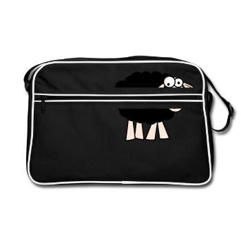 Black sheep - Retro Bag - black/white - Front