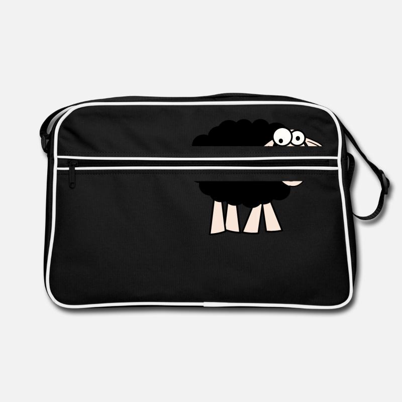 Schwarzes Schaf - Retro Tasche - Schwarz/Weiß