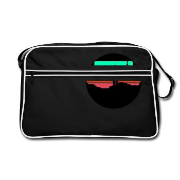 Ukulele Vintage - Retro Tasche - Schwarz/Weiß - Vorne