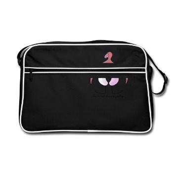 girl power clitoris - Sac Retro - noir/blanc - Devant