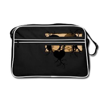 manga kiss old grunge nerdy love print japan egirl - Retro Bag - black/white - Front