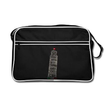 Leaning Tower of Pisa - Retro Bag - black/white - Front