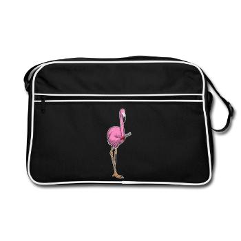 Flamingo Hairdresser Hair Clip - Retro Bag - black/white - Front