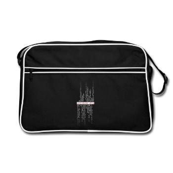 Antifascista Typo Collage red/gradient - Retro Bag - black/white - Front