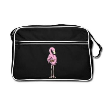 Gâteau flamant rose - Sac Retro - noir/blanc - Devant