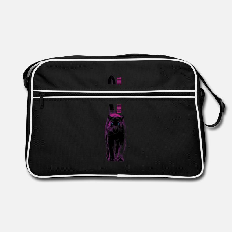 Idée cadeau panthère rose - Sac Retro - noir/blanc