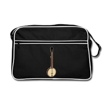 Banjo Bluegrass - Retro Bag - black/white - Front