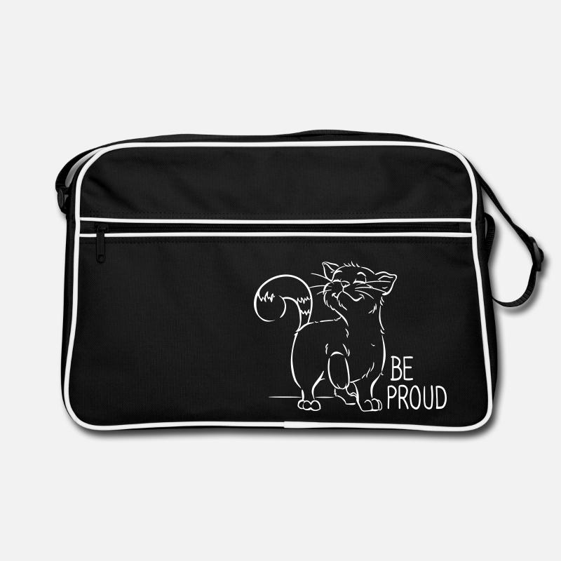 Cat Lower Austria Pride BE PROUD - Retro Bag - black/white
