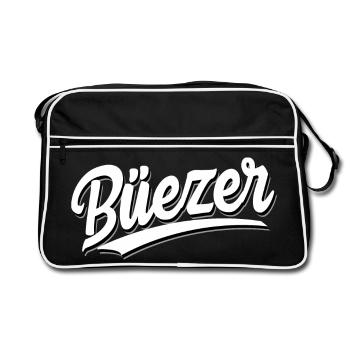 Büezer - Suisse - Dialecte - Sac Retro - noir/blanc - Devant
