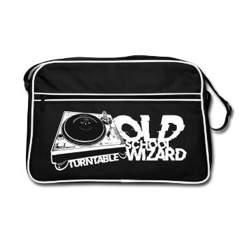 Platine DJ Old School Wizard - Sac Retro - noir/blanc - Devant