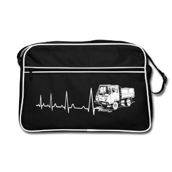 Heartbeat Multicar M25 DDR Mobylette Camion w - Sac Retro - noir/blanc - Devant
