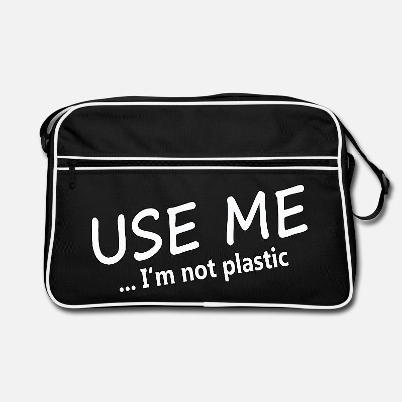 UTILISEZ-MOI - JE NE SUIS PAS EN PLASTIQUE Sac Retro