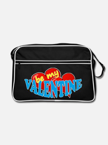 VALENTINE - Retro Tasche - Schwarz/Weiß - Vorne
