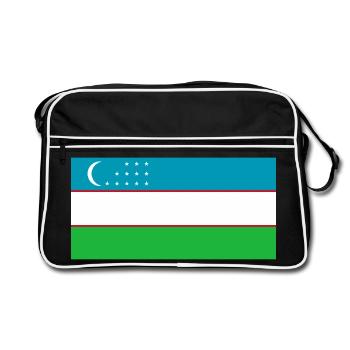 Ouzbékistan - Sac Retro - noir/blanc - Devant