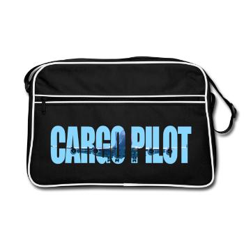 Cargo pilot - Retro Tasche - Schwarz/Weiß - Vorne