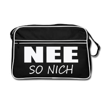 NO - NOT LIKE THAT - Retro Bag - black/white - Front