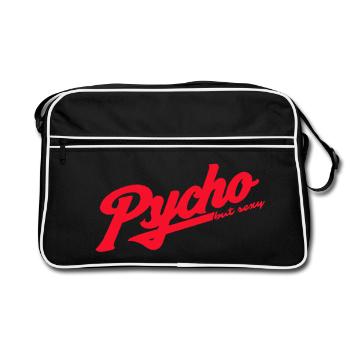 Psycho Retro Script Logo - Retro Bag - black/white - Front