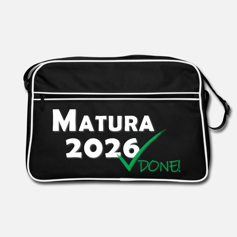 Matura 2026 Terminé - Sac Retro - noir/blanc