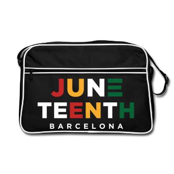 Bloc de couleurs de Juneteenth Barcelone - Sac Retro - noir/blanc - Devant