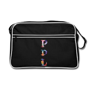 PDL Pflegedienstleitung Wasserfarbe Watercolor - Retro Tasche - Schwarz/Weiß - Vorne