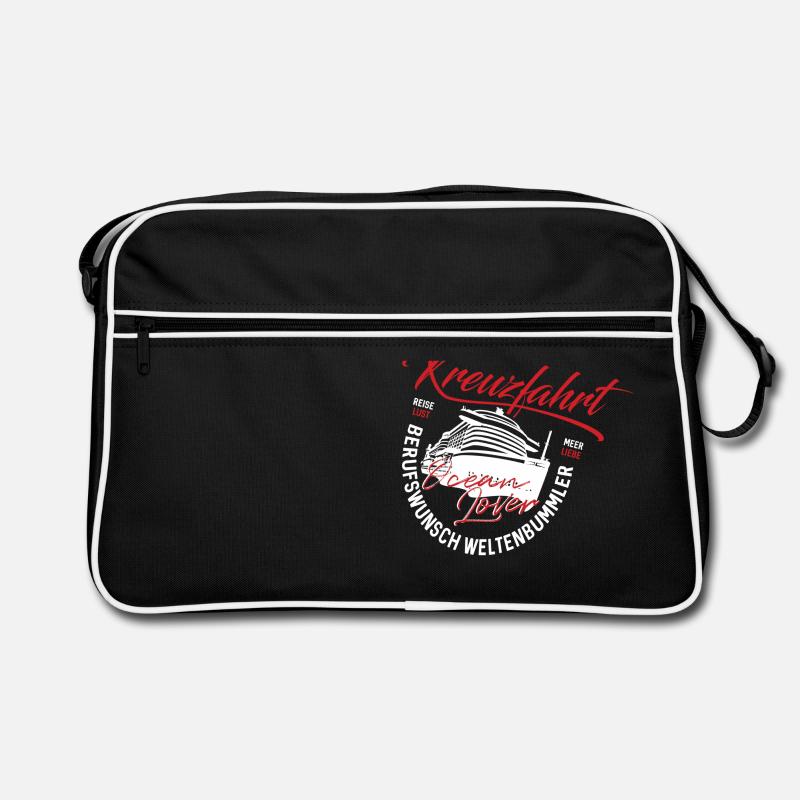 Kreuzfahrt – AIDA Ocean Lover - Retro Tasche - Schwarz/Weiß