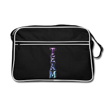Team - Retro Tasche - Schwarz/Weiß - Vorne
