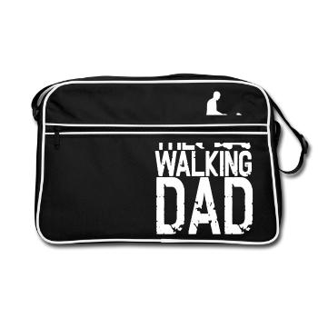 The Walking Dad - Retro Tasche - Schwarz/Weiß - Vorne