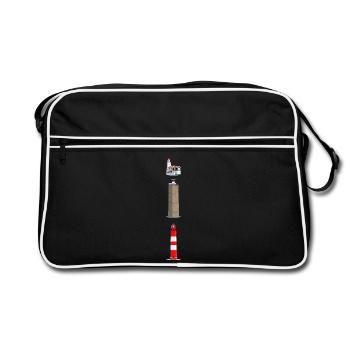 Phares Ameland, Terschelling, Marches - Sac Retro - noir/blanc - Devant