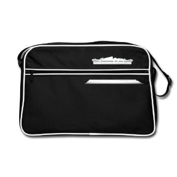 PARTHENON - Retro Tasche - Schwarz/Weiß - Vorne