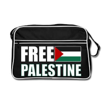 Free Palestine - Retro Bag - black/white - Front