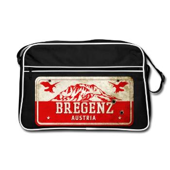 Enseigne vintage Bregenz Autriche - Sac Retro - noir/blanc - Devant