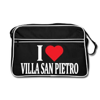 t-shirt Io amo Villa San Pietro Sardinia - Retro Bag - black/white - Front