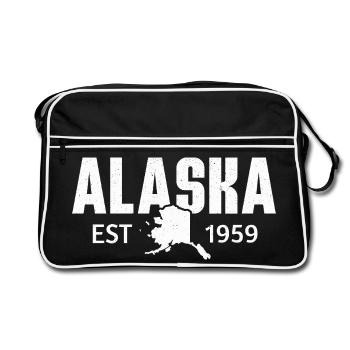 Alaska Est 1959 Retro Vintage - Retro Bag - black/white - Front