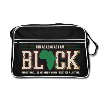 Fierté Afro Black History Month Vintage - Sac Retro - noir/blanc - Devant