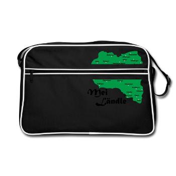 Mei Ländle 2 - Retro Tasche - Schwarz/Weiß - Vorne