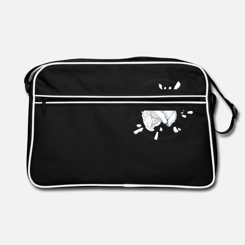 Ice Bear - Retro Tasche - Schwarz/Weiß