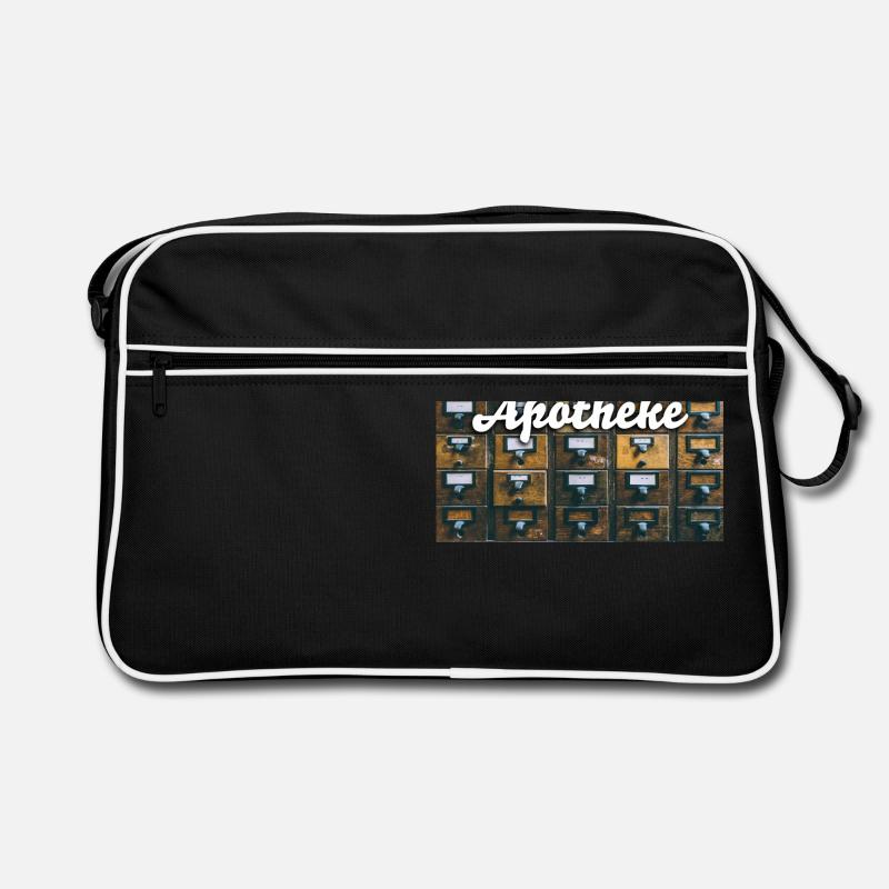 Apotheke - Retro Tasche - Schwarz/Weiß