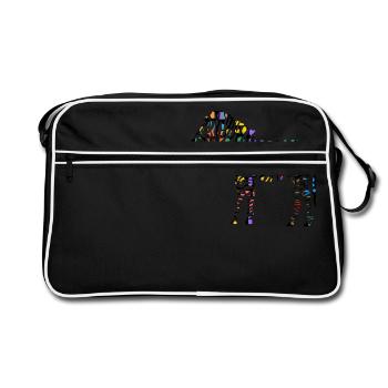 Zèbre coloré - Sac Retro - noir/blanc - Devant