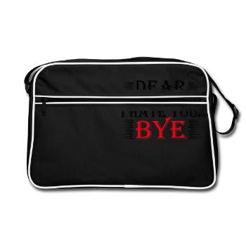 Dear Morning I Hate You - Black - Retro Bag - black/white - Front