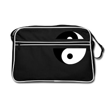 yin and yang - Retro Bag - black/white - Front