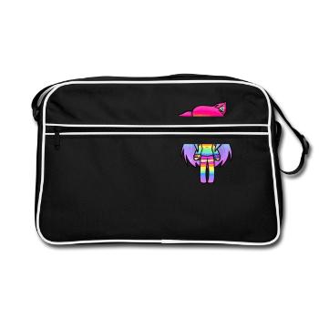 Rainbow Gacha Girl - Retro Bag - black/white - Front