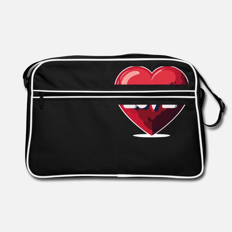 Heartfelt love message Retro Bag
